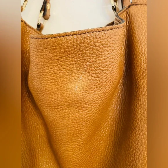 Gianni Chiarini Brown Gold Leather, with Tassels Soft And Supple Purse In EUC - Picture 3 of 15